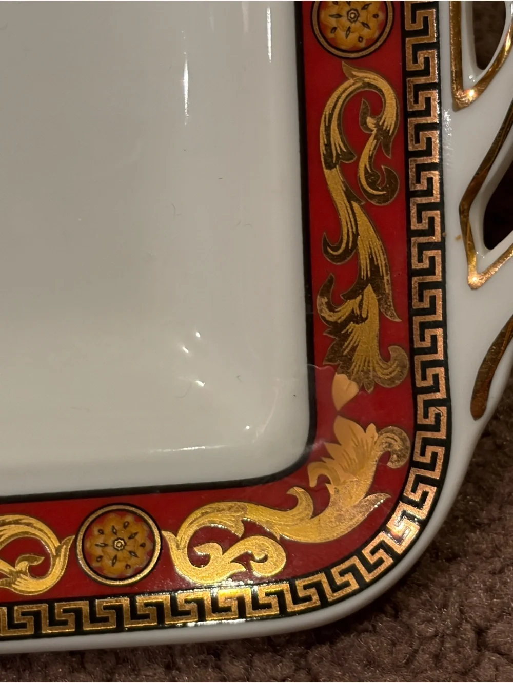 Juno Design T Limoges Fine Porcelain By Casa Elite Rectangular Trinket Tray